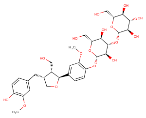 (+)-Lariciresinol 4'-O-beta-D-Glucopyranosyl-(1->3)-beta-D-glucopyranoside图片