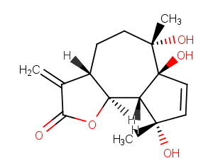 1alpha,4beta,10beta-Trihydroxyguaia-2,11(13)-dien-12,6alpha-olide图片
