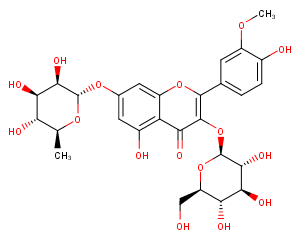 Isorhamnetin 3-glucoside-7-rhamnoside图片