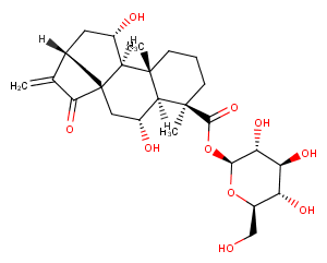 ent-6,11-Dihydroxy-15-oxo-16-kauren-19-oic acid beta-D-glucopyranosyl ester图片