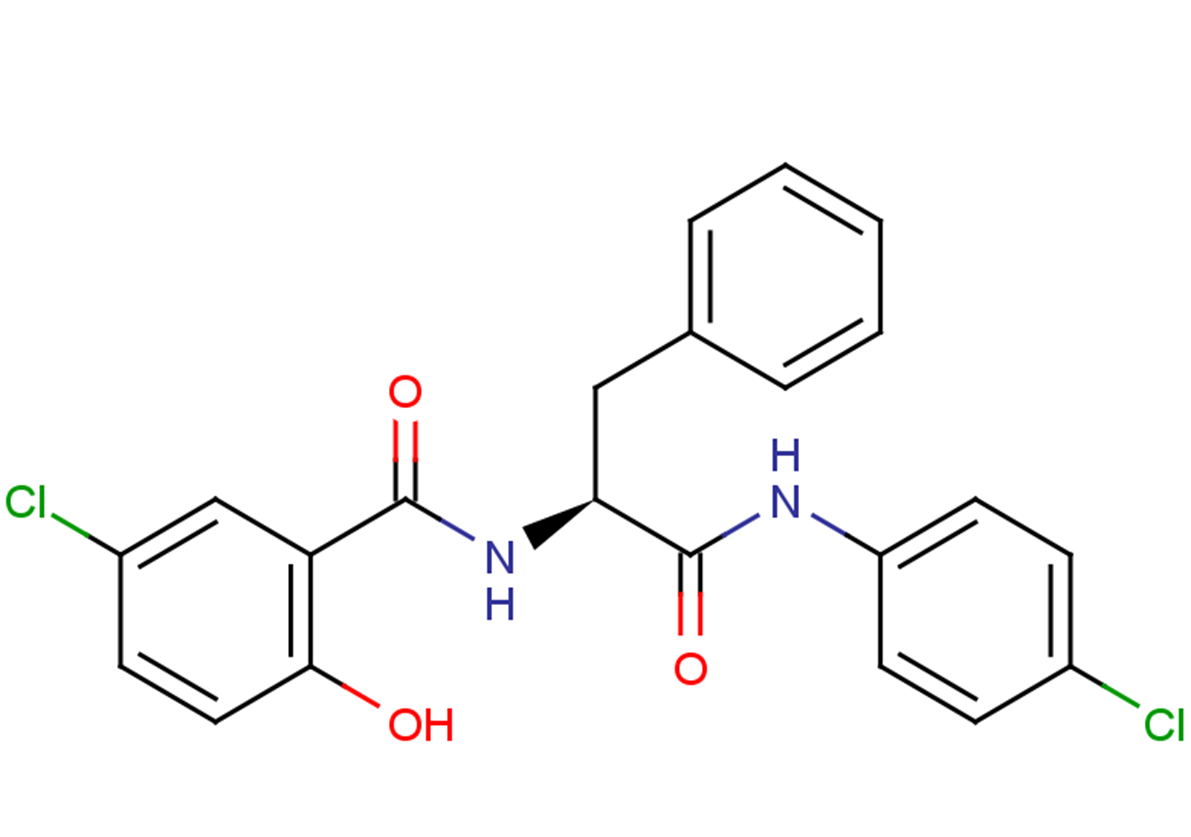 (S)-5-chloro-N-(1-((4-chlorophenyl)amino)-1-oxo-3-phenylpropan-2-yl)-2-hydroxybenzamide图片