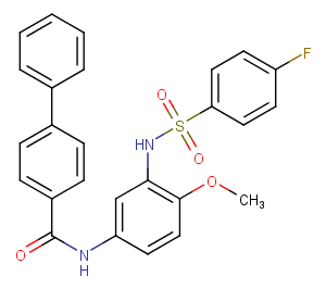 N-[3-[(4-fluorophenyl)sulfonylamino]-4-methoxyphenyl]-4-phenylbenzamide图片