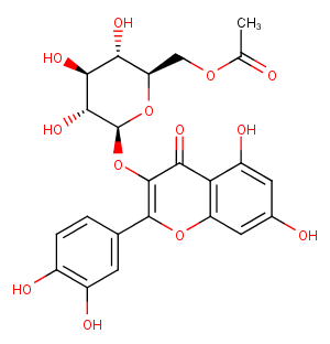 Quercetin-3-O-glucose-6''-acetate图片