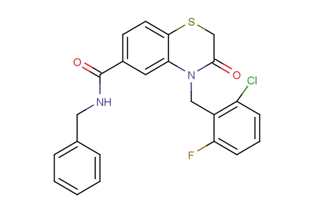 2H-1,4-Benzothiazine-6-carboxamide,4-[(2-chloro-6-fluorophenyl)methyl]-3,4-dihydro-3-oxo-N-(phenylmethyl)-图片