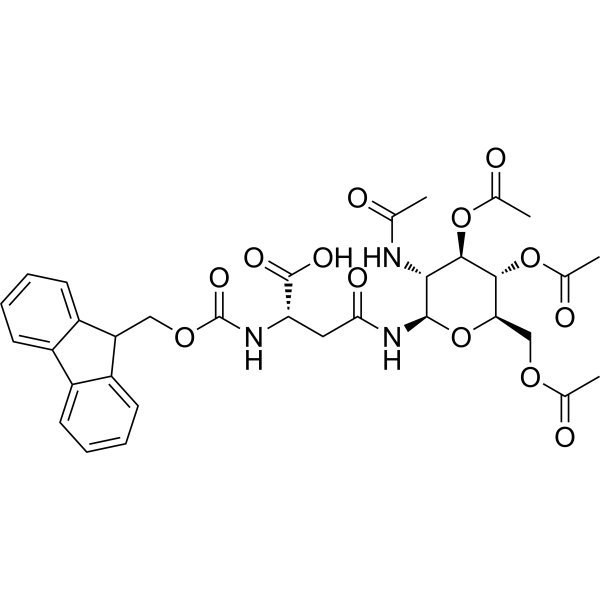 Fmoc-L-Asn(beta-D-GlcNAc(Ac)3)-OH图片