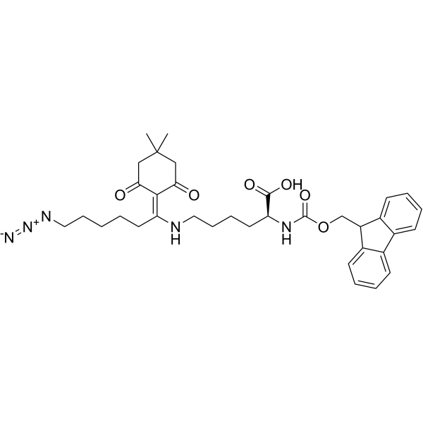 Fmoc-L-Lys(N3-Aca-DIM)-OH图片