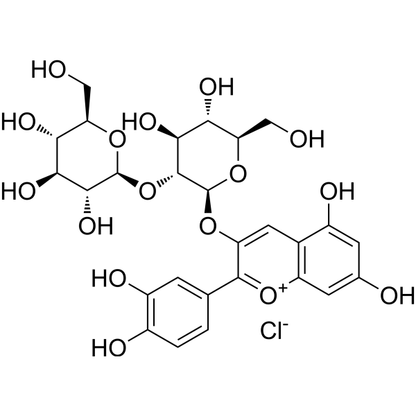 Cyanidin 3-sophoroside chloride图片