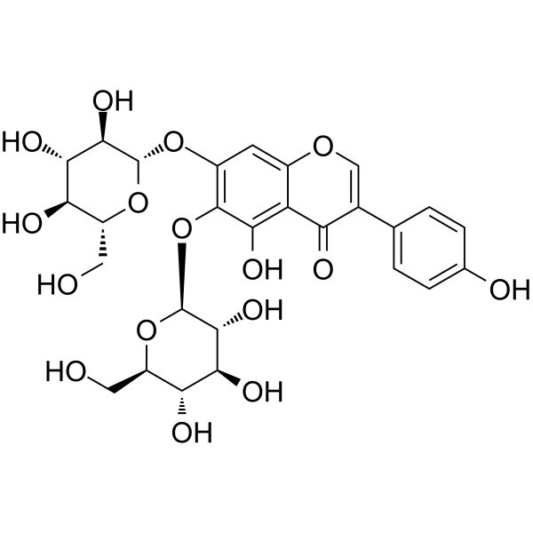 5,6,7,40-Tetrahydroxyisoflavone-6,7-di-o-b-D-glucopyranoside图片
