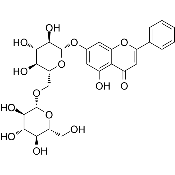 Chrysin 7-O-beta-gentiobioside图片