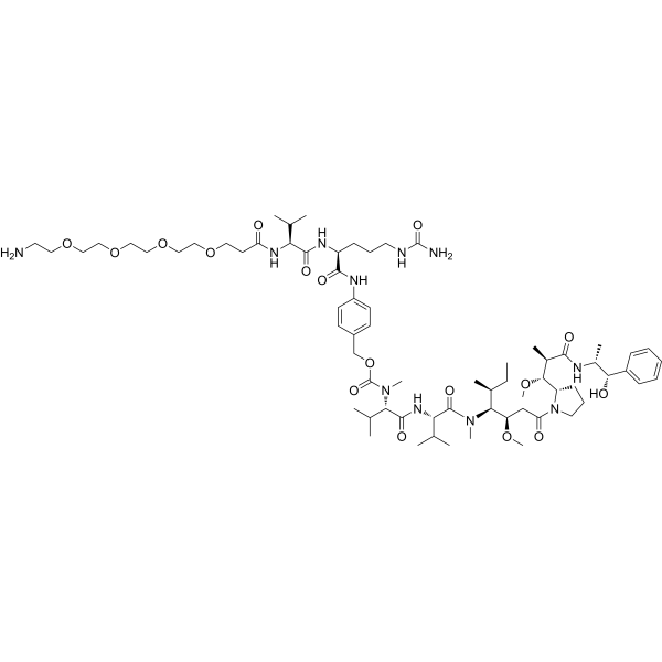 Amino-PEG4-Val-Cit-PAB-MMAE图片