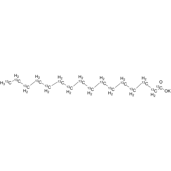 Hexadecanoate-13C16 potassium图片