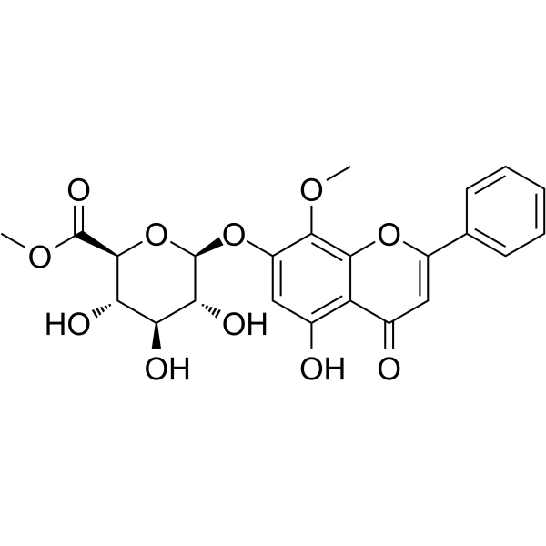 Wogonin 7-O-beta-D-glucuronide methyl ester图片