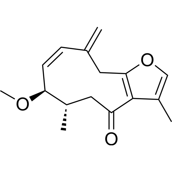 rel-3R-Methoxy-4S-furanogermacra-1E,10(15)-dien-6-one图片