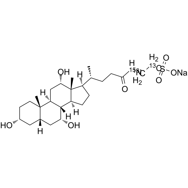 Taurocholic acid-13C2,15N sodium图片