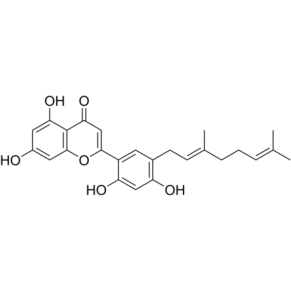 5'-Geranyl-5,7,2',4'-tetrahydroxyflavone图片