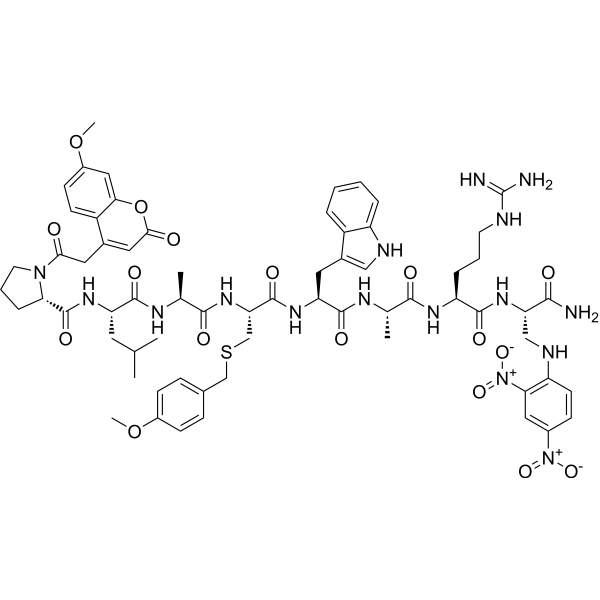 Mca-Pro-Leu-Ala-Cys(Mob)-Trp-Ala-Arg-Dap(Dnp)-NH2图片