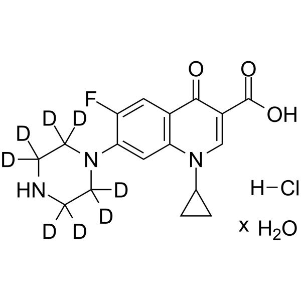 Ciprofloxacin-d8 hydrochloride hydrate图片