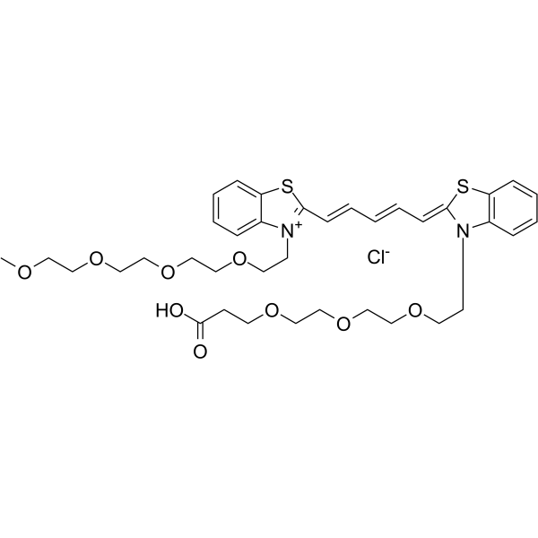 N-(m-PEG4)-N'-(Acid-PEG3)-benzothiazole Cy5图片
