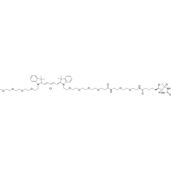 N-(m-PEG4)-N'-(Biotin-PEG2-amido-PEG4)-Cy5图片