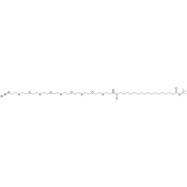 Azide-PEG9-amido-C16-Boc图片