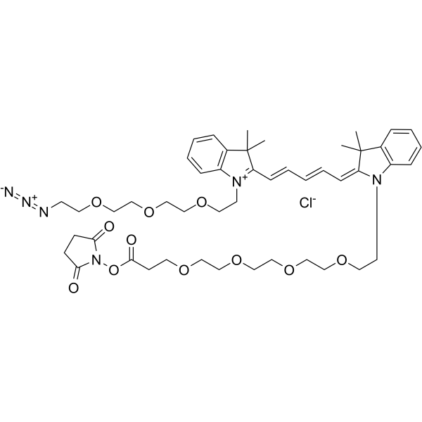 N-(Azide-PEG3)-N'-(PEG4-NHS ester)-Cy5图片