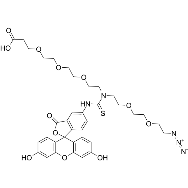 N-(Azido-PEG2)-N-Fluorescein-PEG3-acid图片