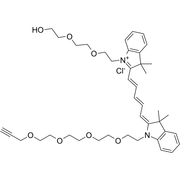 N-PEG3-N'-(propargyl-PEG4)-Cy5图片
