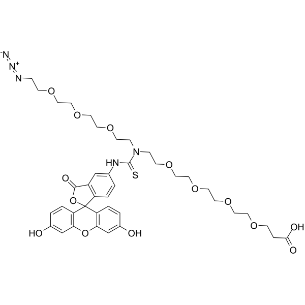 N-(Azido-PEG3)-N-Fluorescein-PEG4-acid图片