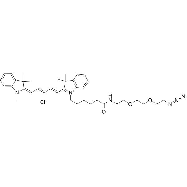 N-Methyl-N'-(azido-PEG2-C5)-Cy5图片