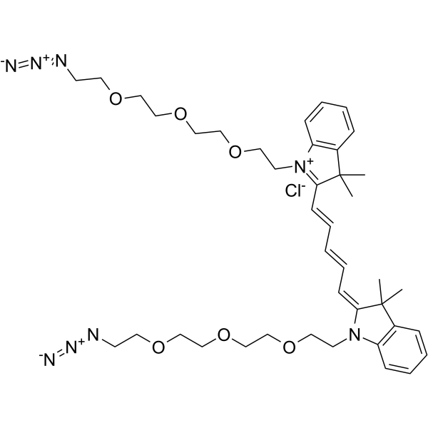 N,N'-bis-(azide-PEG3)-Cy5图片