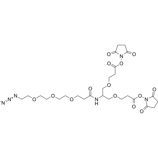 2-(Azido-PEG3-amido)-1,3-bis(NHS ester)图片