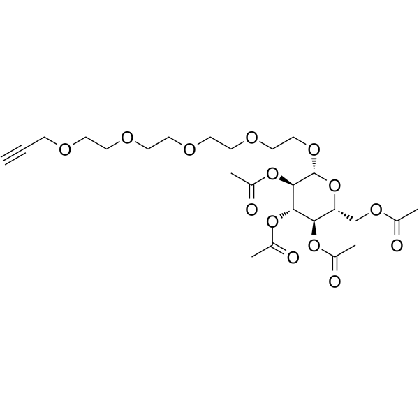 Propargyl-PEG4-tetra-Ac-beta-D-glucose图片