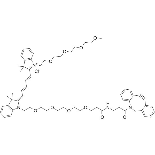 N-(m-PEG4)-N'-(DBCO-PEG4)-Cy5图片