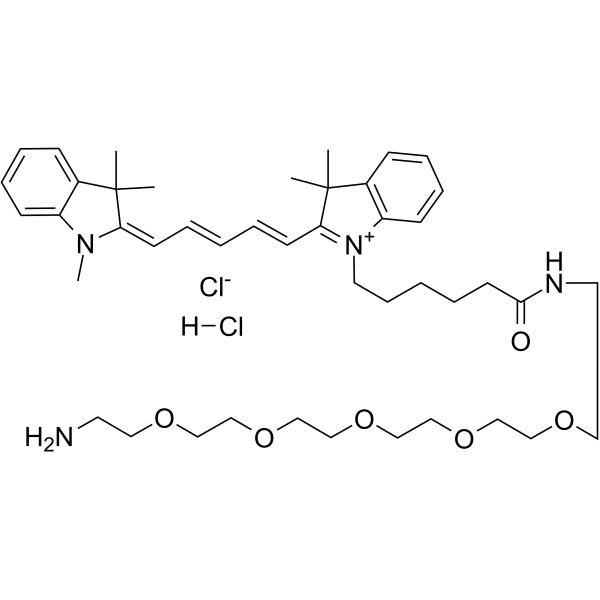 Cy5-PEG5-amine hydrochloride图片