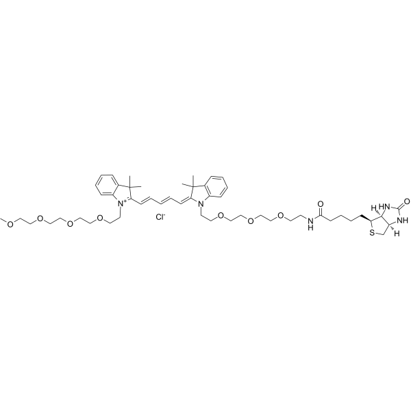 N-(m-PEG4)-N'-(biotin-PEG3)-Cy5图片