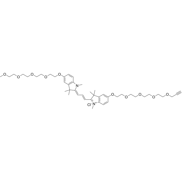 N-methyl-N'-methyl-O-(m-PEG4)-O'-(propargyl-PEG4)-Cy3图片