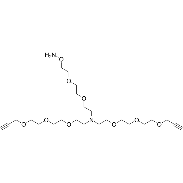 N-(Aminooxy-PEG2)-N-bis(PEG3-propargyl)图片