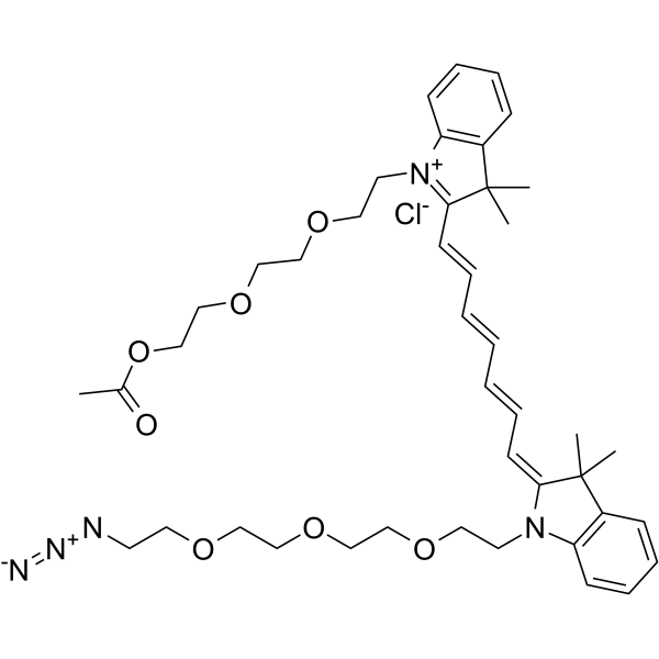N-(Ac-PEG3)-N'-(azide-PEG3)-Cy7 chloride图片