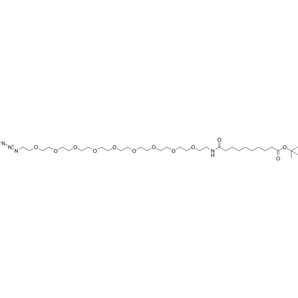Azide-PEG9-amido-C8-Boc图片