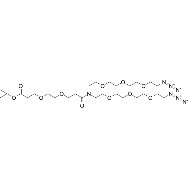 N-(Boc-PEG2)-N-bis(PEG3-azide)图片