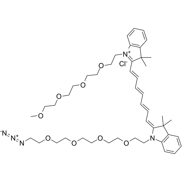 N-(m-PEG4)-N'-(azide-PEG4)-Cy7图片
