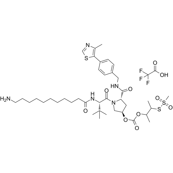 (S,R,S)-AHPC-3-methylbutanyl acetate-methanesulfonothioate-Me-C10-NH2 TFA图片