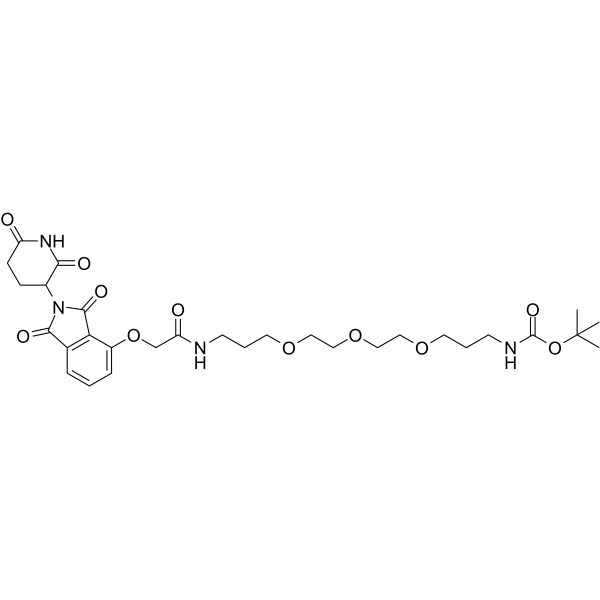 Thalidomide-O-amido-CH2-PEG3-CH2-NH-Boc图片