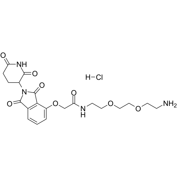 Thalidomide-O-amido-PEG2-C2-NH2 hydrochloride图片