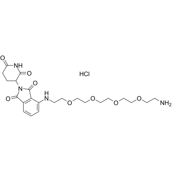 Pomalidomide-PEG4-C2-NH2 hydrochloride图片