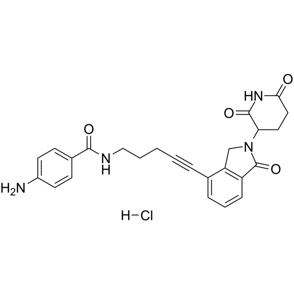 Lenalidomide-propargyl-C2-amido-Ph-NH2 hydrochloride图片