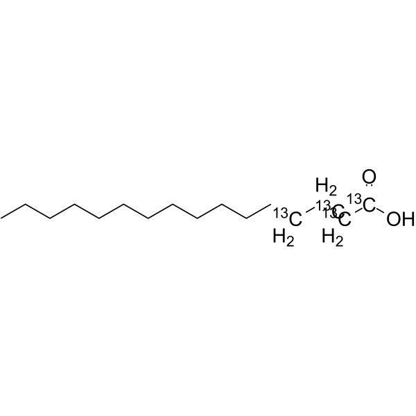 Palmitic acid-1,2,3,4-13C4图片