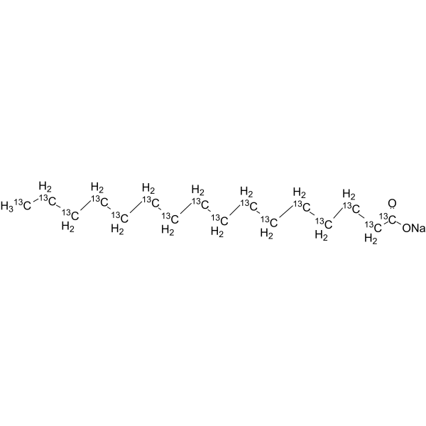 Palmitic acid-13C16 sodium图片