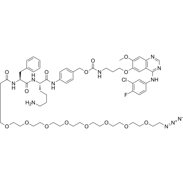 N3-PEG8-Phe-Lys-PABC-Gefitinib图片