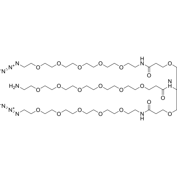 Amino-PEG6-amido-bis-PEG5-N3图片